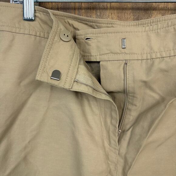 Ann Taylor LOFT Womens Pants Tan High Rise Ann Fit Lined Loose Leg Stretch 12 - Picture 4 of 11